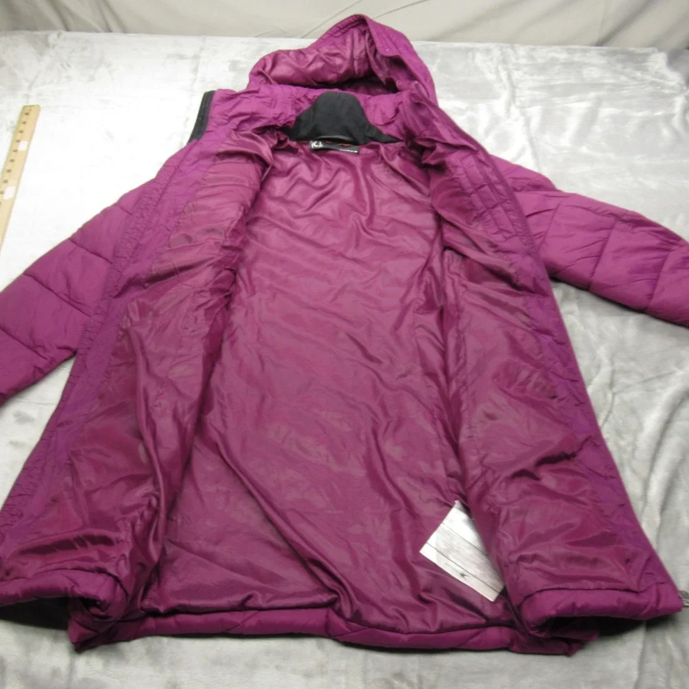 Spyder Jacket Kids Large Purple Insulated Thumbholes Hooded Quilted Puffer‎